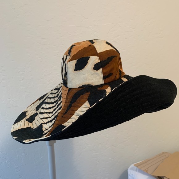 [SOLD] Jim Thompson Thai resortwear oversized bucket hat sun hat leopard print - Picture 4 of 8